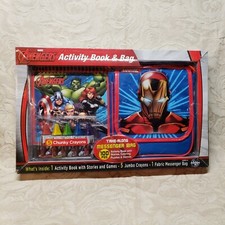 Novelty Character Marvel Comics Avengers Activity Book and Bag Set 7 pc Set