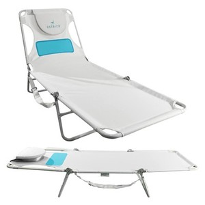 Ostrich Ladies Comfort Lounger, Foldable Beach Camping Pool Tanning Chair (Used)