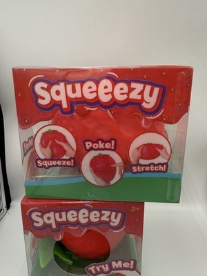 Viral Sunny Days Jumbo Squeezy Strawberry Fruit Squishy Toy Sensory Set