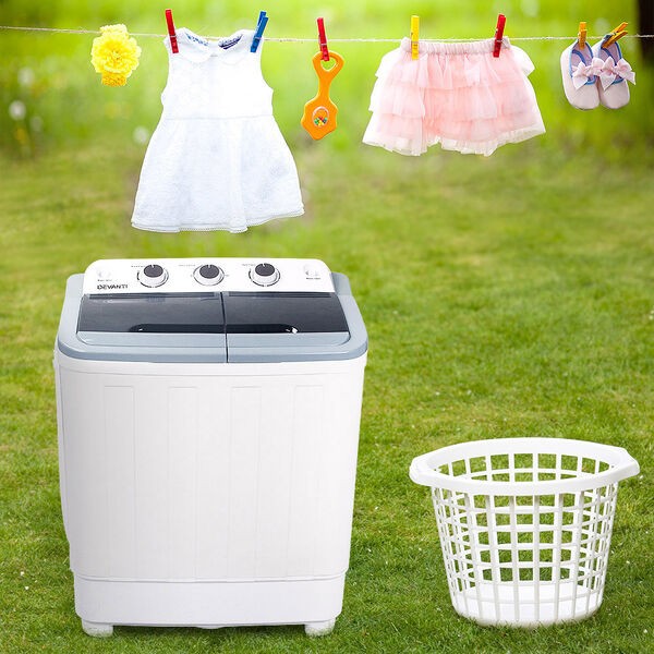 Portable Washing Machine Twin Tub 5Kg White — image 9