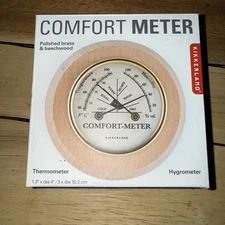 Kikkerland Comfort Meter  Thermometer Hygrometer Humidity Monitor New In Box