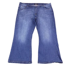 Bigdude Bootcut Jeans 52x31.5 Actual Sz High Rise Stretch Distressed Whisker