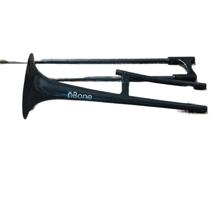 Instrumento musical trombone plástico preto PBone. Como não tem certeza se é completo - Imagem 2 de 4