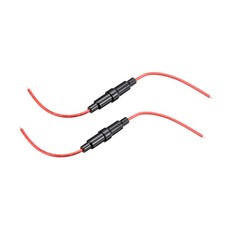 2Pack Inline Screw Type Fuse Holder 18 Gauge AWG for 6mm x 30mm Tube Fuse