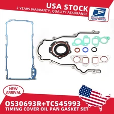 OEM TCS45993 OS30693R Timing Cover Gasket & Oil Pan Gasket Set For GMC Chevrolet