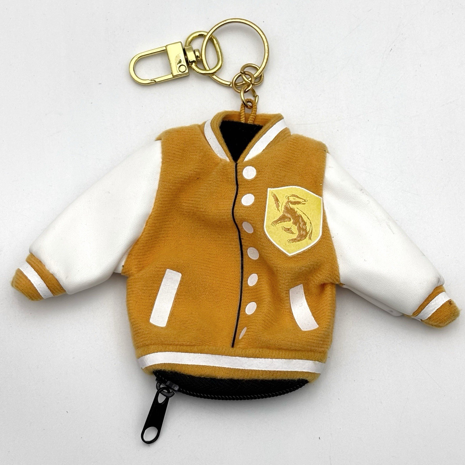 Harry Potter Hufflepuff House Keychain Box Lunch Jacket Yellow Zipper Pocket