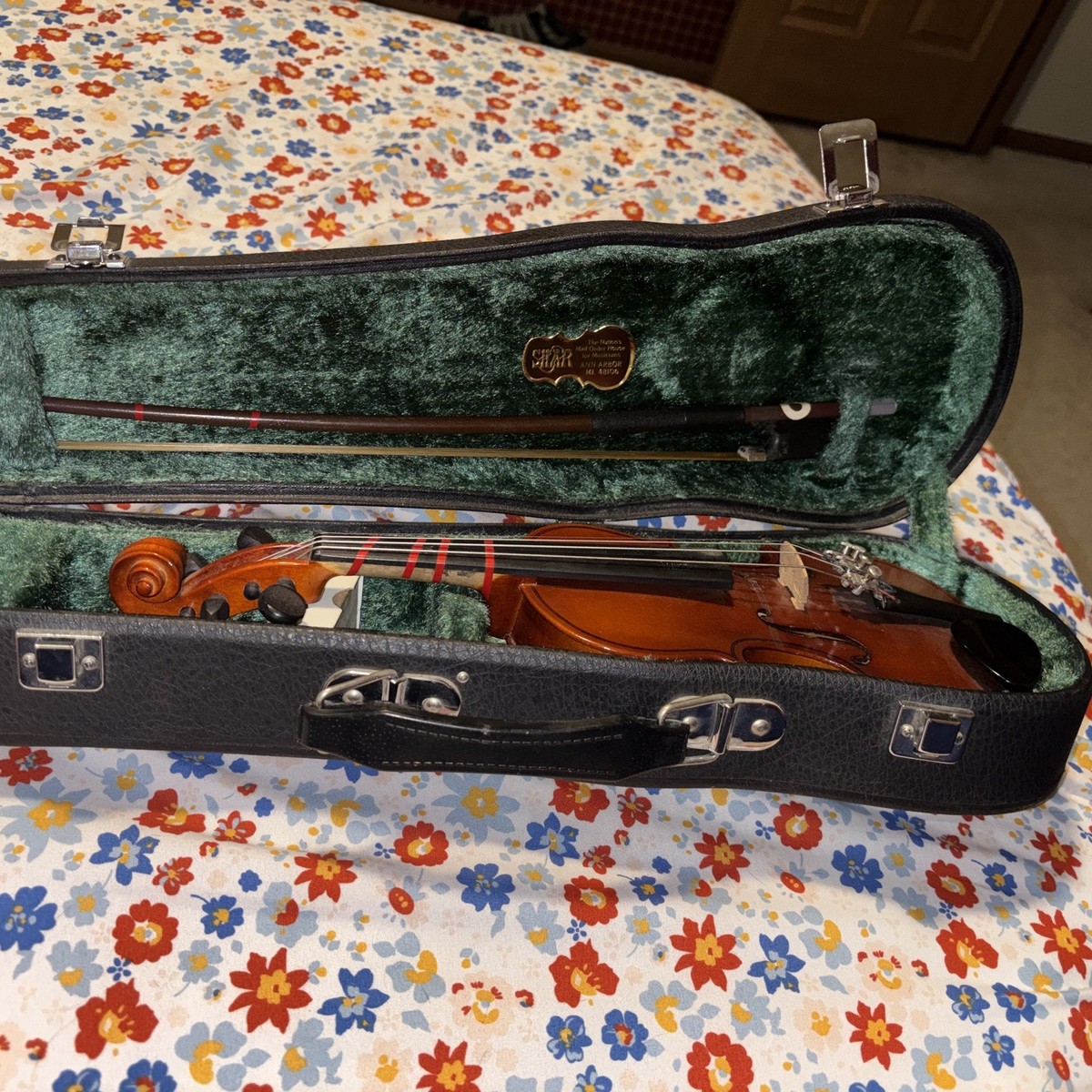 kiso suzuki violin 1/10 W/ Bow & Case Vintage Made In Japan Small