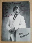ROY ANDERSON - AUTOGRAPH CARD + ORIGINAL AUTOGRAPH - Approx 15x10.5cm (1)