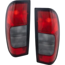Halogen Tail Light Set For 2000-2001 Nissan Frontier w/ Clear Reverse Lens 2Pcs