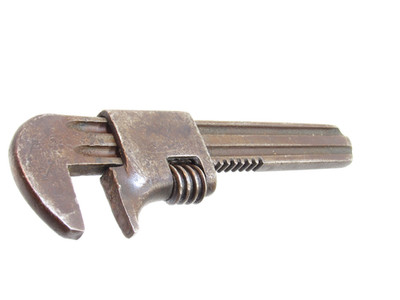 W5 NICE VINTAGE WHITMAN & BARNES DIAMOND CO ADJUSTABLE MONKEY WRENCH