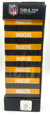 NFL Green Bay Packers Table Top Stackers Tower Game Wooden Blocks Brand New