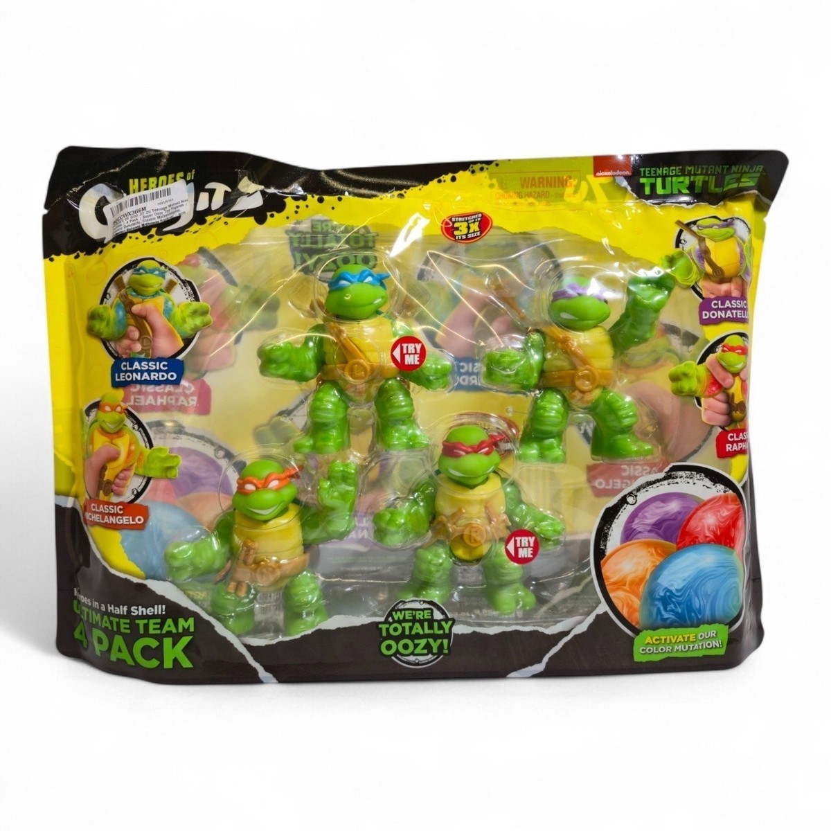Heroes of Goo Jit Zu Teenage Mutant Ninja Turtles 4pk Oozy Figures