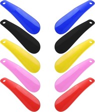 Curved, Plastic Shoe Horns - Assorted Colors - Durable
