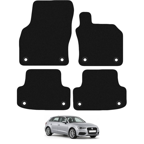 Carsio Tailored Car Floor Mats FOR Audi A3 & S3 RS3 2012 to 2020 5 Door 8 Clips