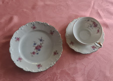 Bavaria Schirnding Gedeck 3-tlg. Teller + Sammeltasse m. Goldrand Kaffee Tee