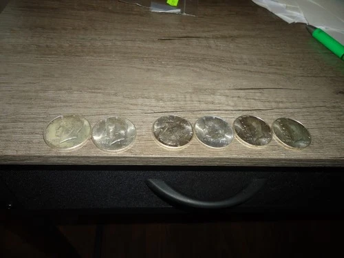 6 $3.00 FACE KENNEDY 1964 D & P SILVER .90 VINTAGE COMB SHIP HALVES UNCIRCULATED