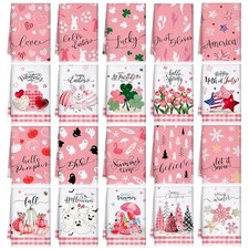 20 Pcs Holiday Kitchen Towels Seasonal Decorative Hand Towels Set Cute