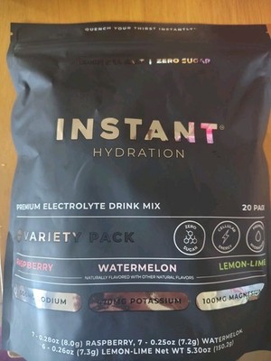 Instant Hydration Sugar Free Electrolytes Powder -20 Sticks  Variety Pack