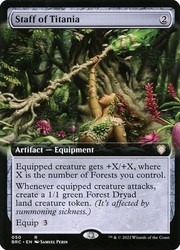Staff of Titania (Extended Art) - Commander: The Brothers' War #050
