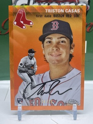 2023 Topps Chrome Platinum Anniversary - Triston Casas #175 Orange Wave /25 RC