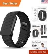 Breathable Silicone Replacement Band for WHOOP 5.0, One, Peak, Life - All Black