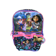 Disney Encanto Mirabel Backpack Girls School Bag W Insulated Lunch Bag Purple