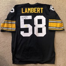 Rare Pittsburgh Steelers Durene Home Jersey Signed By Jack Lambert HOF 90 insc 