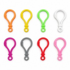 200PCS Plastic Lobster Clasps Keychain Clips Mixed Colors 5cm DIY Keyring Hook