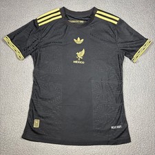 Adidas Mexico Jersey Mens L Mexico De Oro Heat.Rdy Black Soccer Gorpcore