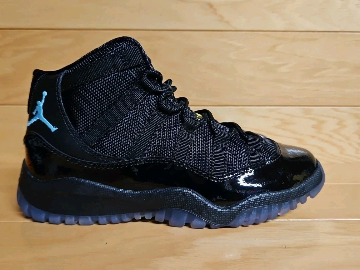 Air Jordan XI 11 Retro PS Gamma Blue Size 1 Youth Black Boys Shoe