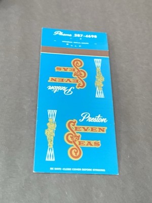 Vintage Texas Matchbook  Preston Seven Seas  Dallas