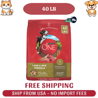 Purina ONE Lamb & Rice Formula Dry Dog Food, 40 lbs.