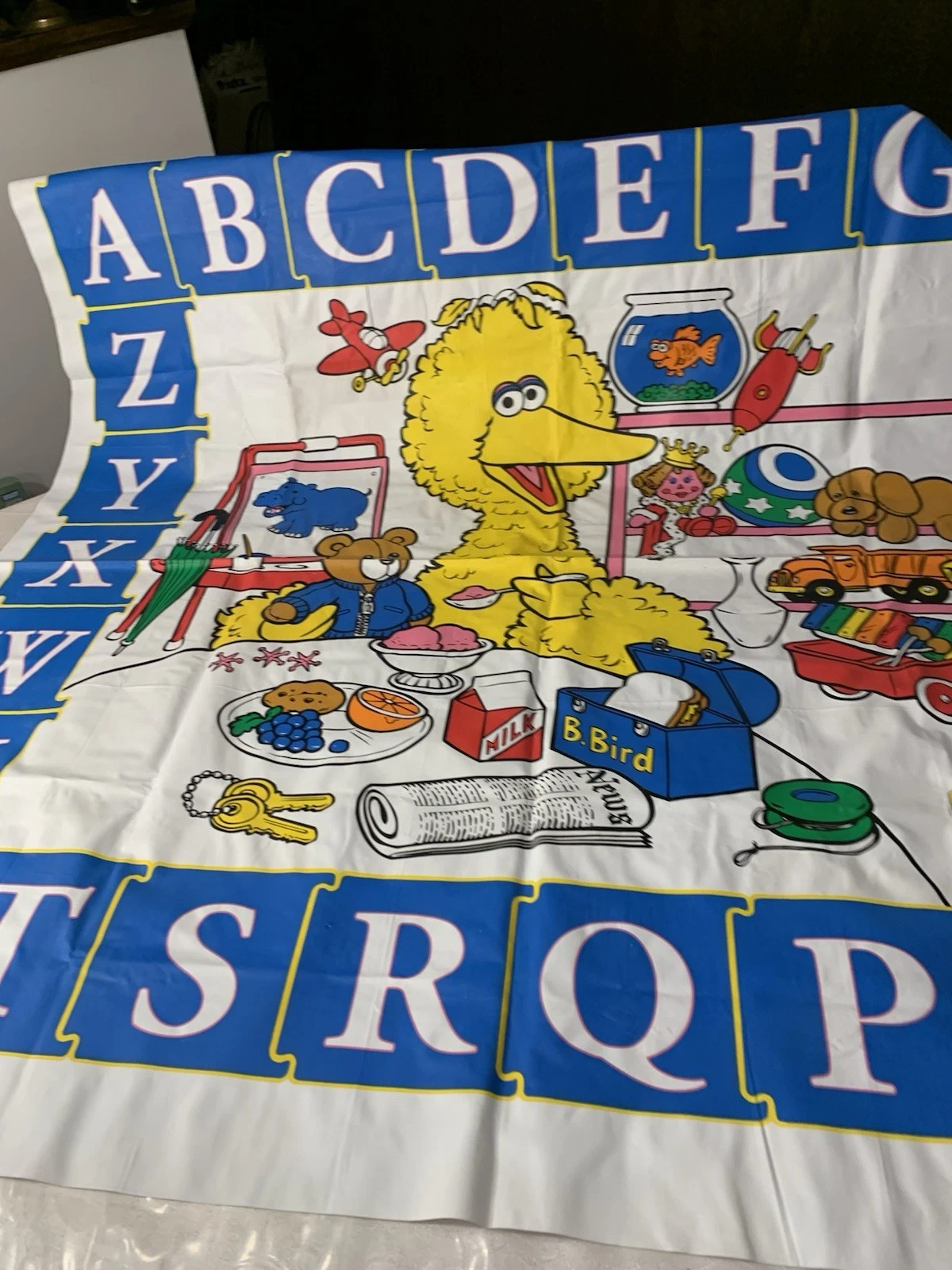 Sesame Street Big Bird ABC’s Alphabet Baby Vinyl Play Mat Wall Decor 44.5” X 46”