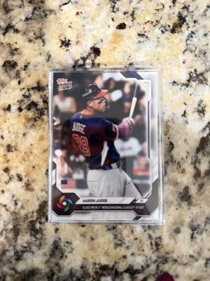 2026 Aaron Judge HR in 1st WBC World Baseball Classic Topps NOW Card 8 In Hand