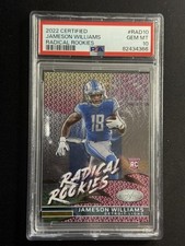 2022 Certified Football Jameson Williams SSP Radical Rookies RC PSA 10