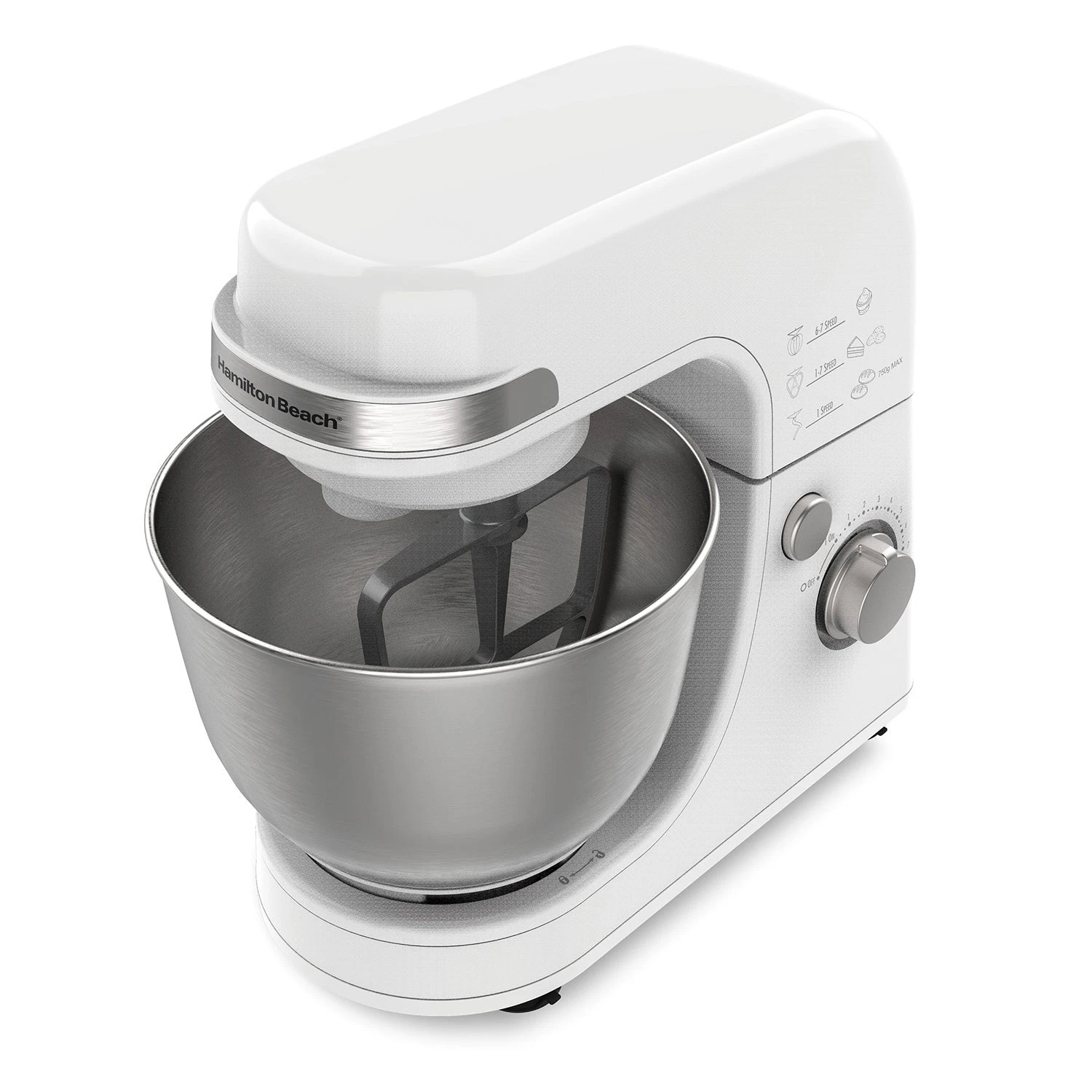 Hamilton Beach 7 Speed Mixer 4 Quart Capacity / WHITE