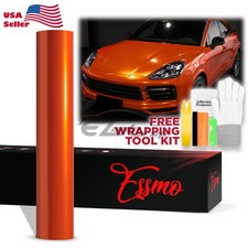 Essmo Pet Super Gloss Metallic Molten Orange Vehicle Vinyl Wrap Film Like Paint