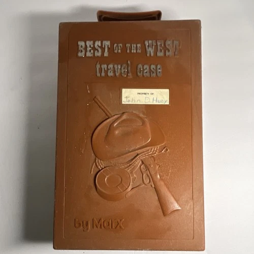Vintage Marx Best of the West Travel Case with Figure Johnny West figure