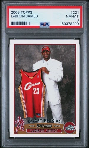 2003 Topps #221 Lebron James PSA 8