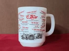VTG Anchor Hocking Fire King CBer Coffee Mug CB Radio Cup 70s TRUCKER Milk Glass