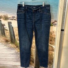 Chicos Sz 1R Pull On Jegging Ankle Jeans Women 8R Blue Stretch Skinny 3157