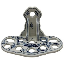 Vintage Blue Onion Porcelain Wall Mount Tooth...