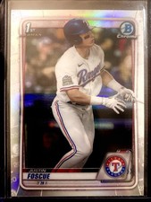 2020 Bowman Draft Chrome JUSTIN FOSCUE 1st Rookie REFRACTOR Rangers RC QUANTITY