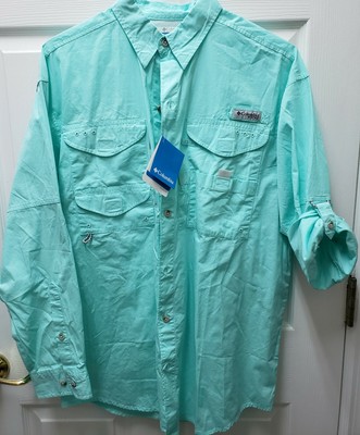 Columbia PFG Blue Performance Fishing Shirt Medium 8949135654 | eBay