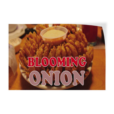 Decal Stickers Blooming Onion Advertising Printing D Vinyl Store Sign Label