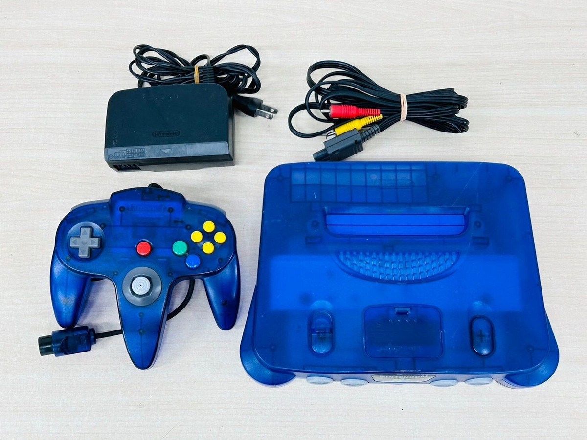 Nintendo 64 Midnight Blue Console w/Controller, adapter