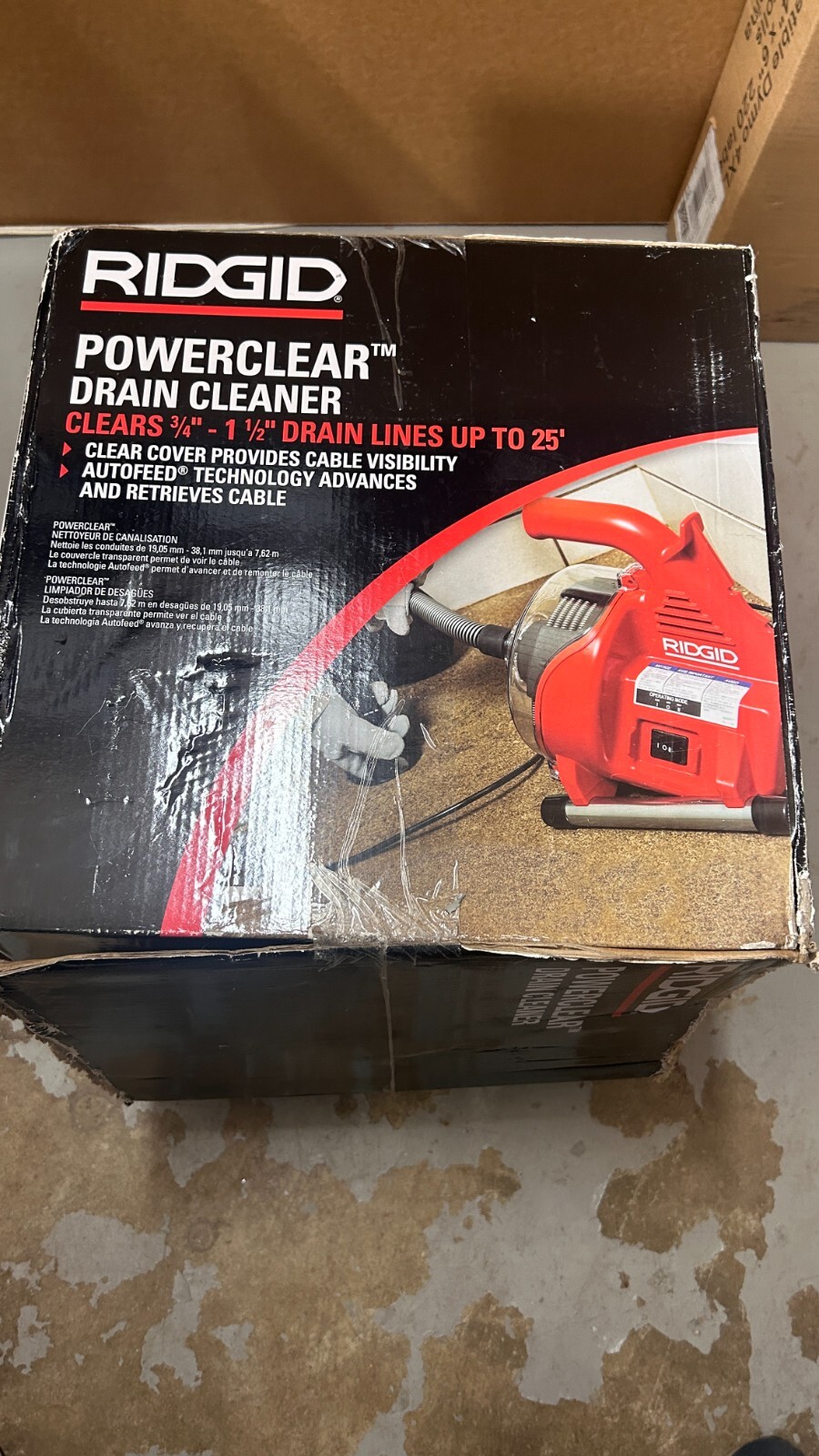 RIDGID PowerClear Drain Cleaning Machine Red/Black for sale online eBay
