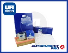 KIT 3 FILTRI UFI FILTERS FIAT NUOVA PANDA 1.2 1200 TAGLIANDO ARIA OLIO ABITACOLO