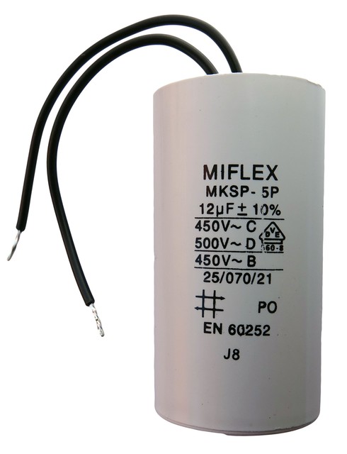 Condo condensador permanente de arranque motor Miflex 12µf 450v À hilo | Compra online en