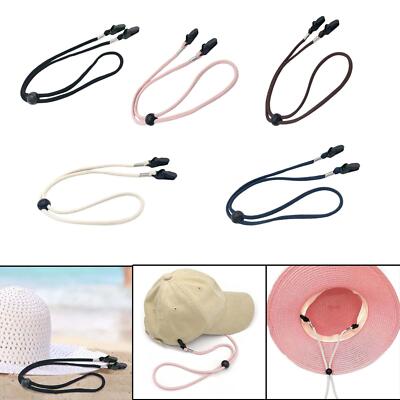 Hutband Clips für Windkappen Anti Lost Strap mit Kordelverschlüssen verstellbar Hut
